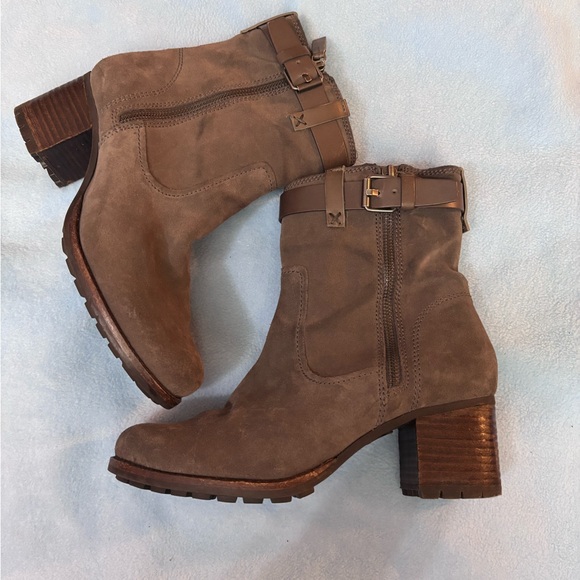 TRASK brown suede leather boots.  9 1/2 - Picture 1 of 7